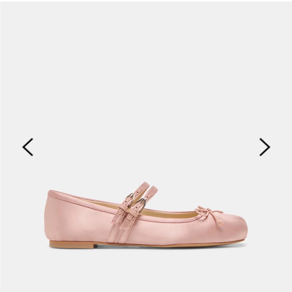 Dolce Vita Pink Flats with Bow and Straps - Picture 4 of 10